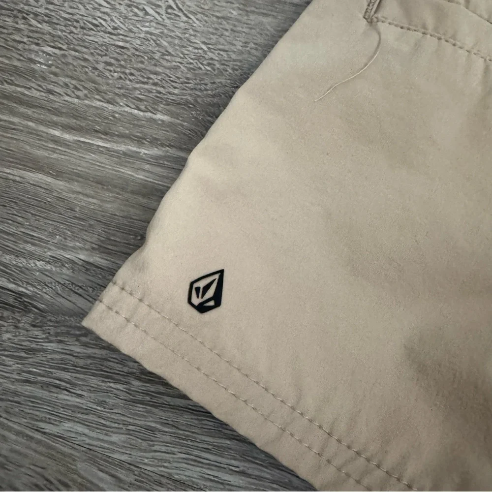 Kid's Volcom Tan Flat Front Walking Shorts